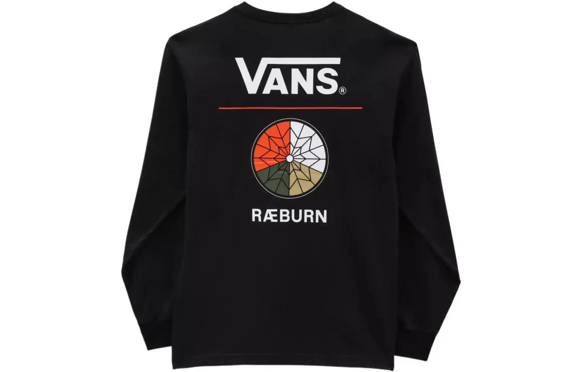 Vans X RAEBURN T-Shirts Unisex Black Crew Neck Moderate Straight Fit