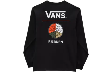 Vans X RAEBURN T-Shirts Unisex Black Crew Neck Moderate Straight Fit