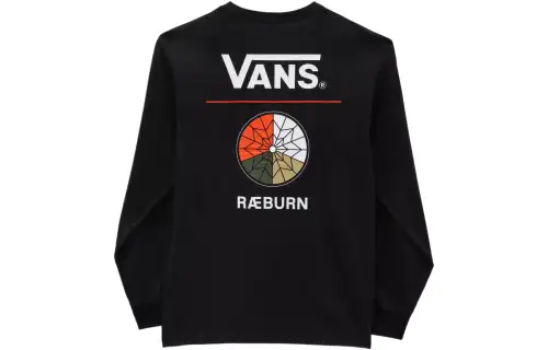 Vans X RAEBURN T Shirts Unisex Black Crew Neck Moderate Straight Fit