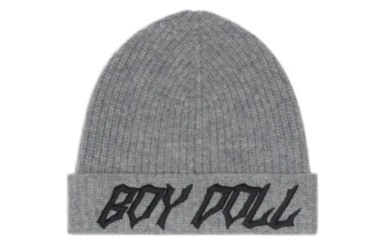 CELINE Slogan Embroidered Knit Beanie