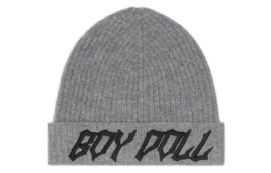 CELINE Slogan Embroidered Knit Beanie