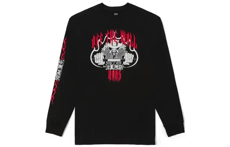 Vans T Shirts Unisex Black Crew Neck Moderate Straight Fit