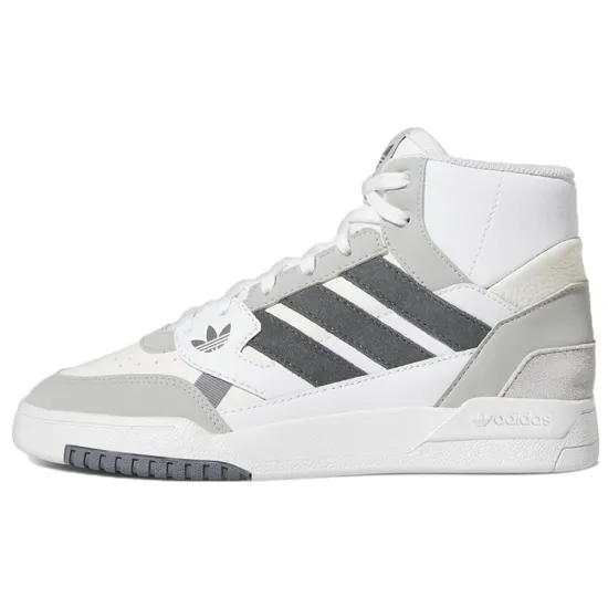 Adidas Originals Drop Step Skateboard Shoes Women's High-top Bright White/light Gray/off-white/black