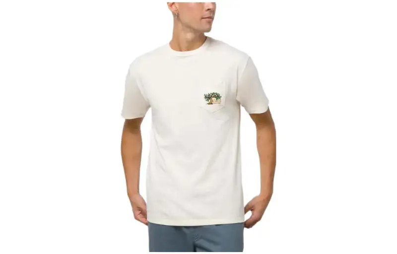 Vans Off THE WALL T Shirts Men's White Crew Neck Moderate Straight Fit