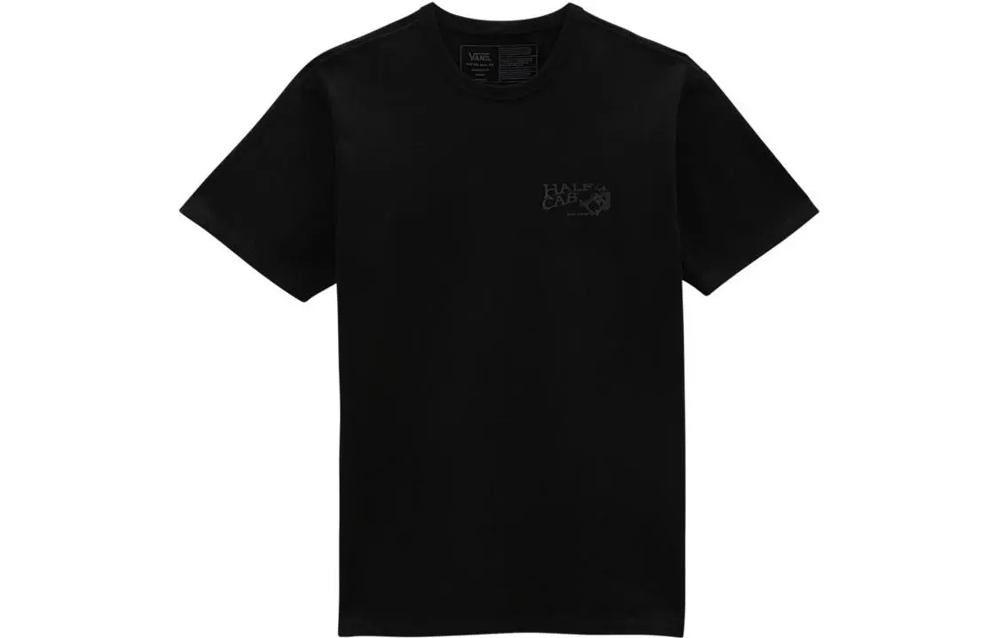 Vans T-Shirts Unisex Black Crew Neck Moderate Straight Fit