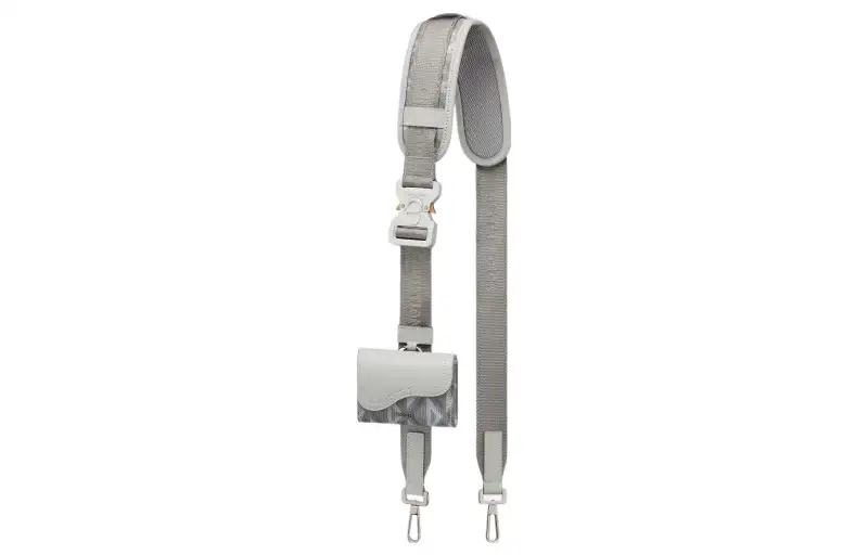 DIOR Canvas Bag Straps Women's Gray