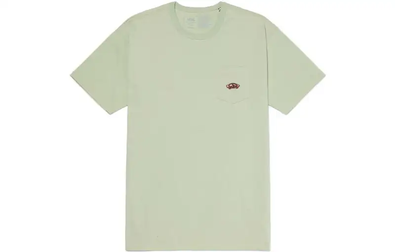 Vans T Shirts Men's Green Crew Neck Moderate Straight Fit