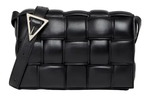 Bottega Veneta Padded Cassette Sheepskin Pillow Bag, Crossbody Bag, Shoulder Bag Women's Black