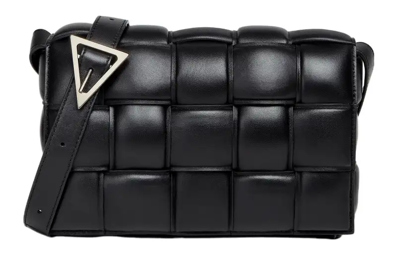 Bottega Veneta Padded Cassette Sheepskin Pillow Bag, Crossbody Bag, Shoulder Bag Women's Black