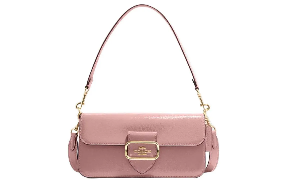 COACH Morgan Leather, Patent Leather Handbag, Shoulder Bag Women's Pink