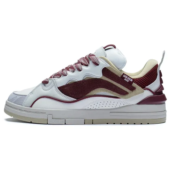 LiNing Wave Skateboard Shoes Men Low-Top White Red