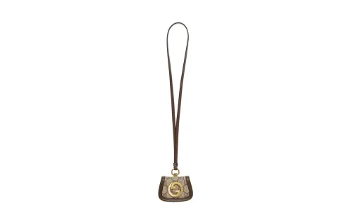 GUCCI Blondie Canvas With Leather Airpods Protective Cover Necklace Pouch Earphone Case Women's Ebony