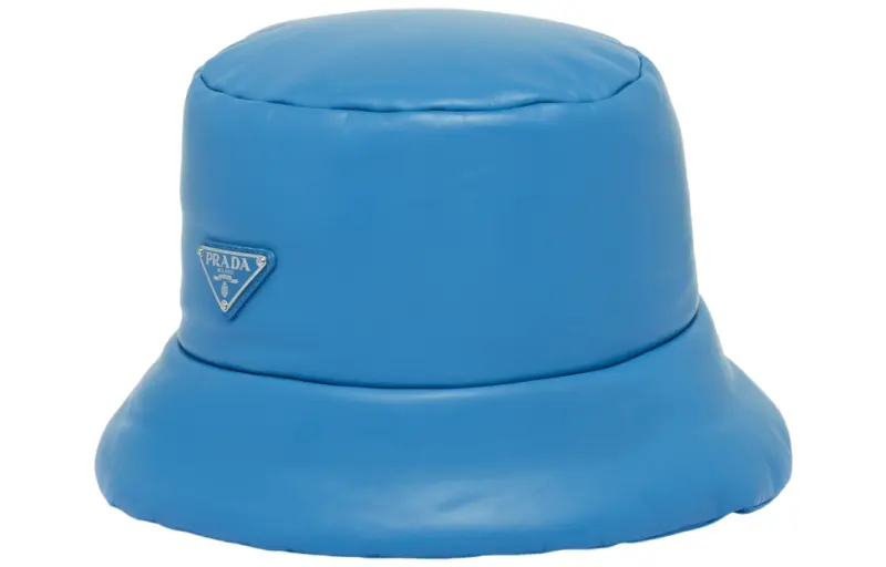 【Previous Season】enamelled-logo leather bucket hat