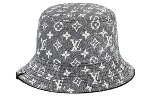 LOUIS VUITTON MONOGRAM JACQUARD DENIM Cotton Bucket Hats Women's