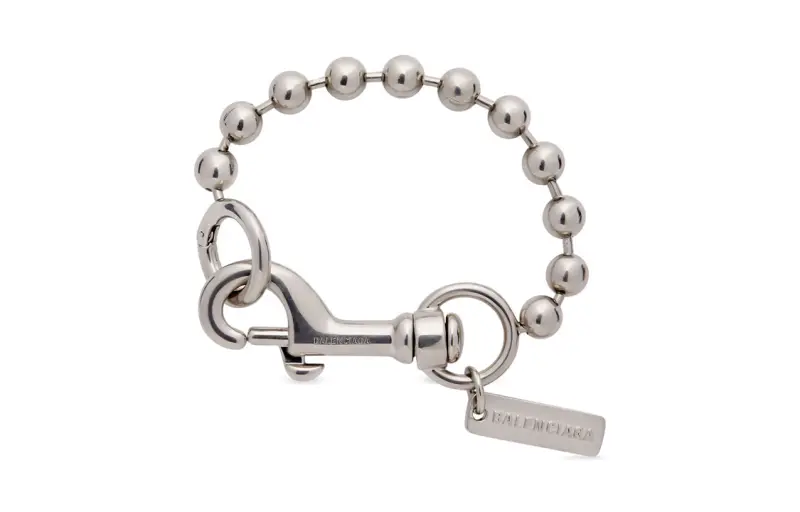 Skate clasp ball-chain bracelet