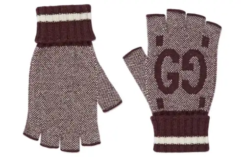 GUCCI Cashmere Knit Gloves Men's