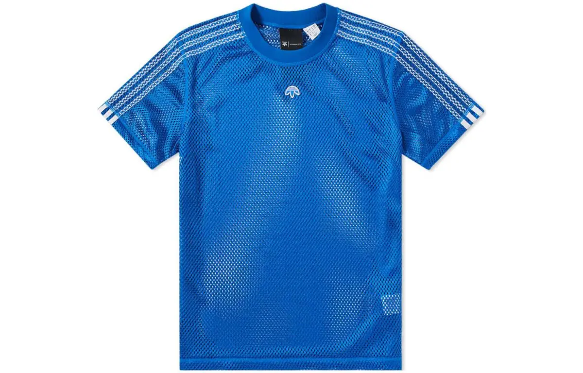 Adidas Originals T-Shirts Men's Blue Crew Neck Moderate Straight Fit