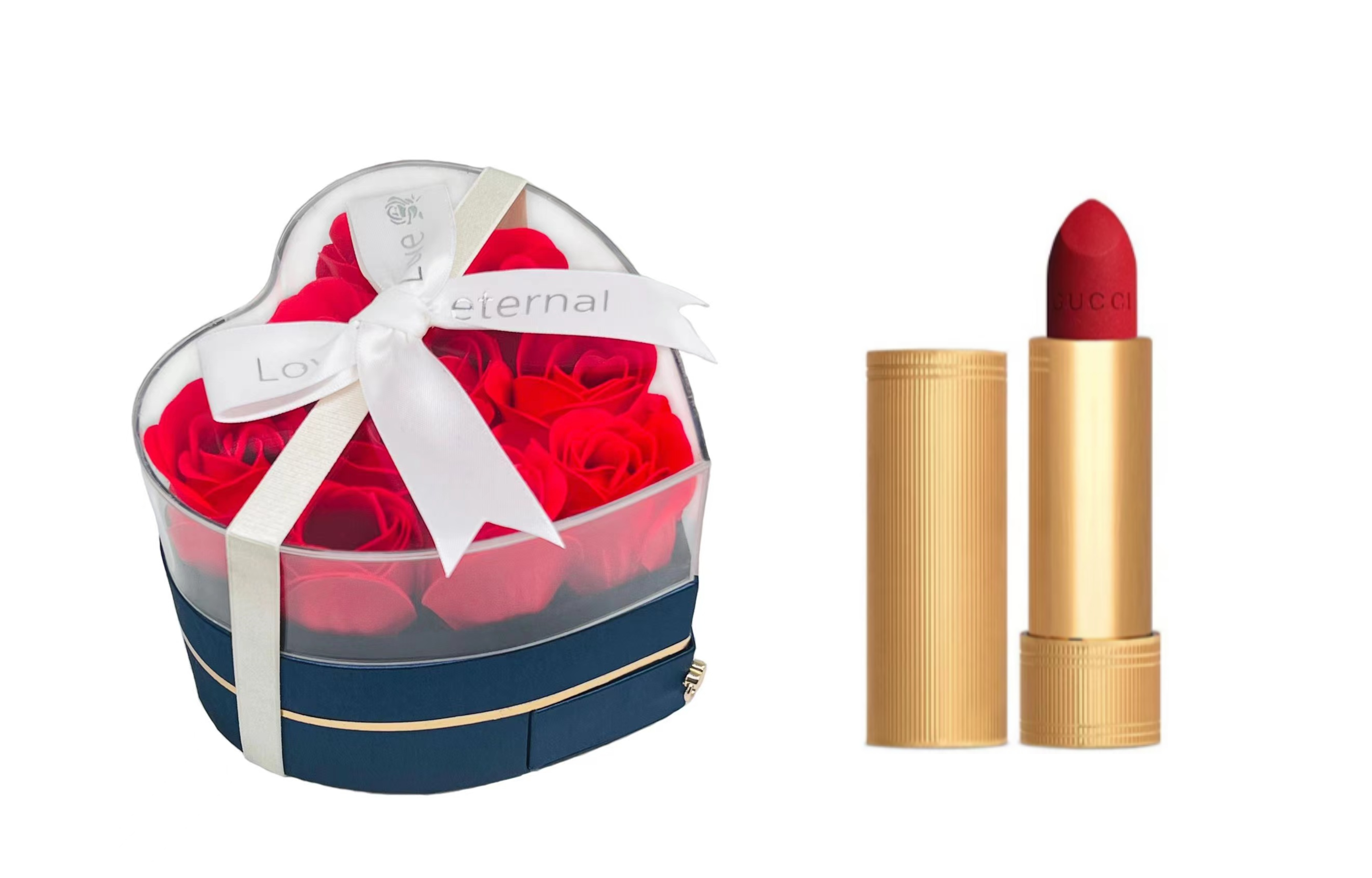 GUCCI Gucci, apple, velvet matte lipstick, smooth gift box contains rose, #25, floral print
