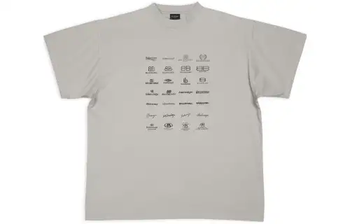 Balenciaga T Shirt Loose Fit Unisex Gray