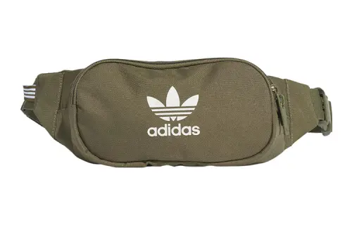 Adidas Originals Trefoil Polyester Cell Phone Pouch Sling Bag, Fanny Pack Regular Unisex Army Green