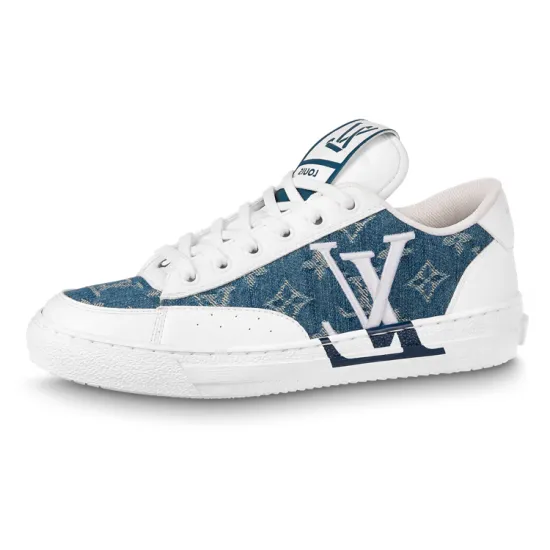 LOUIS VUITTON Charlie Sneakers 'White Denim Monogram' Women's