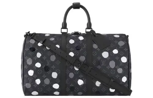 LOUIS VUITTON X Yayoi Kusama Keepall Bandouliere 45 Monogram Eclipse Black/Silver