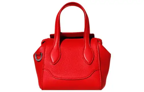 Loro Piana Calfskin Handbag, Shoulder Bag, Crossbody Bag Women's Fire Red