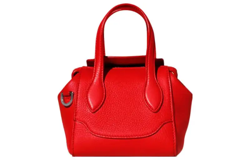 Loro Piana Calfskin Handbag, Shoulder Bag, Crossbody Bag Women's Fire Red