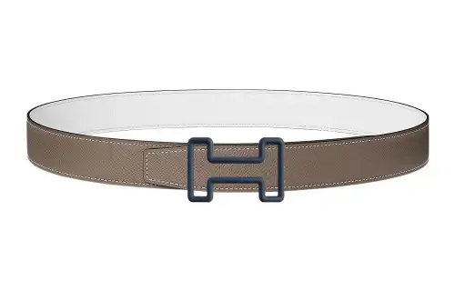 HERMES Cow Leather Belts Men's Width 3.2cm