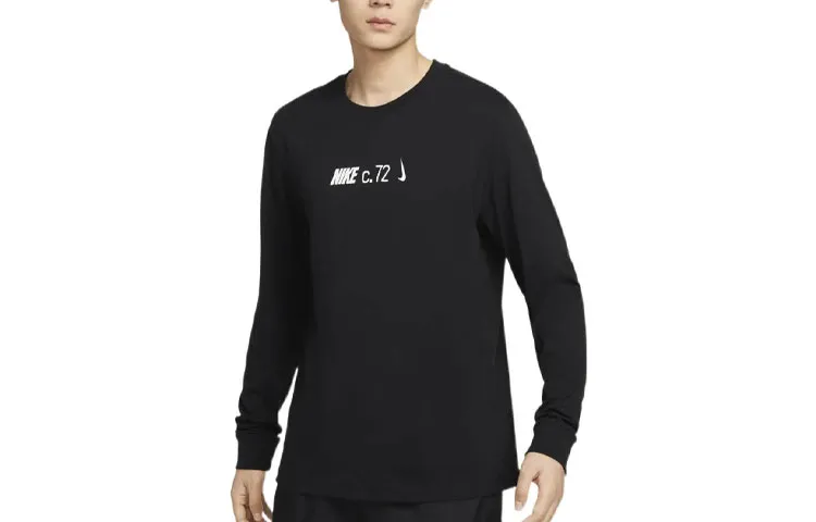Nike T-Shirts Men's Black Crew Neck Moderate