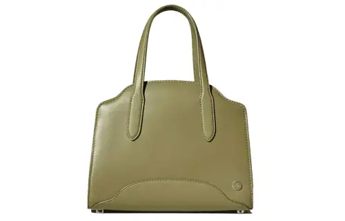 Loro Piana Calfskin Shoulder Bag, Handbag Mini Women's Tea Room Brown/Grass Green
