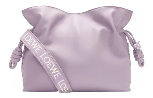 LOEWE Nappa Cow Leather One Shoulder Crossbody Clutch Regular Women's Light Eggplant Purple Glaze