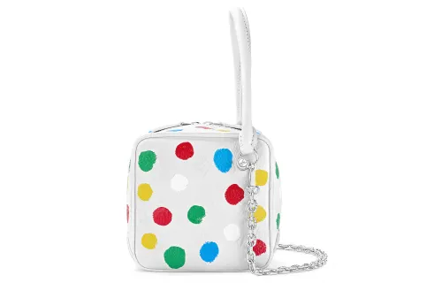 LOUIS VUITTON Yayoi Kusama Collaboration Square Leather Dice Bag, Shoulder Bag, Crossbody Bag, Handbag Regular Women's