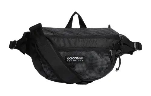 Adidas Originals Trefoil Recycled Material Handbag, Shoulder Bag, Crossbody Bag, Fanny Pack Regular Unisex Black