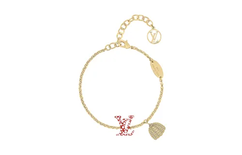 LOUIS VUITTON Iconic Infinity Dots Metal, Zircon Bracelets Women's Gold