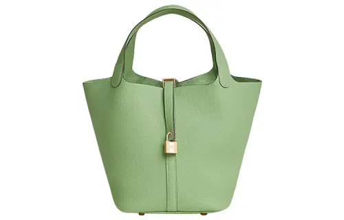 HERMES Picotin Lock Maurice Bullock Leather Basket Bag, Bucket Bag, Handbag 22 Women's 3I Vert Crique T Avocado Green