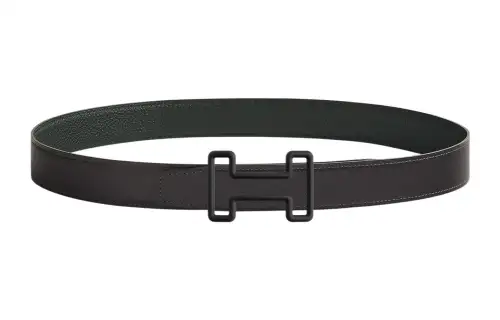 HERMES Tonight Color Cow Leather Belts Men's Width 3.2cm