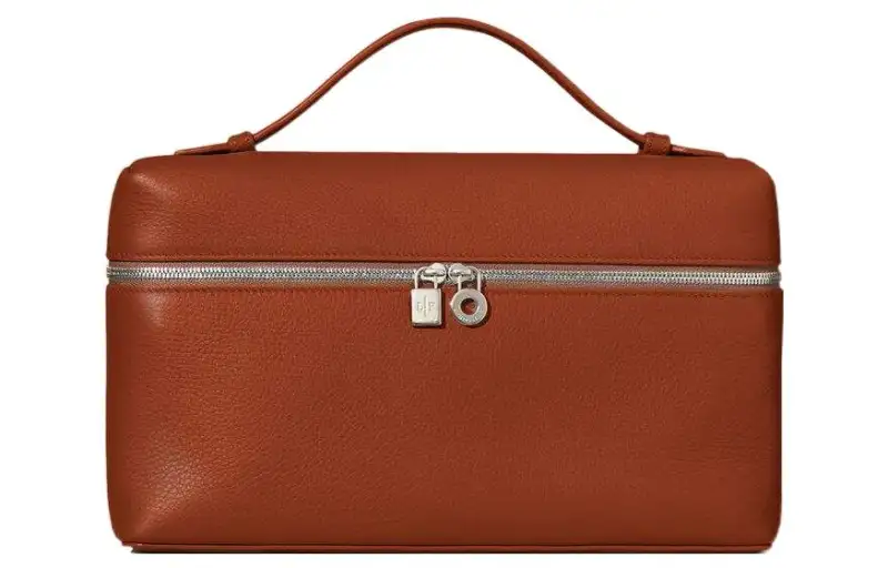 Loro Piana ExtraPocket Cow Leather, Leather Makeup Bag Small Square Bag Handbag, Shoulder Bag Regular Women's