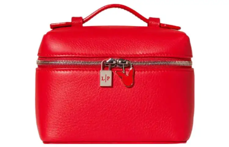 Loro Piana Calfskin Handbag Women's Fire Red