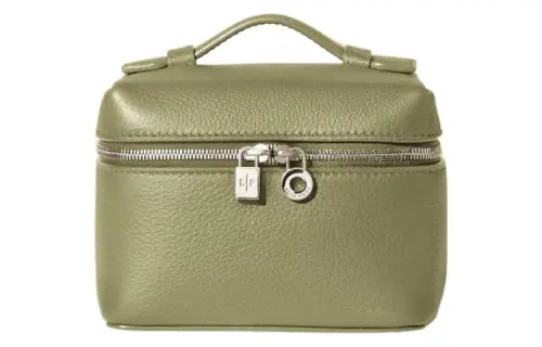 Loro Piana ExtraPocket Leather Makeup Bag Small Square Bag Handbag, Shoulder Bag Regular Women's