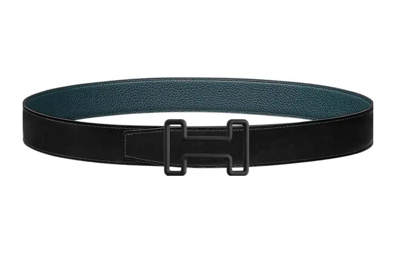 HERMES Tonight Color Cow Leather Belts Men's Width 3.2cm