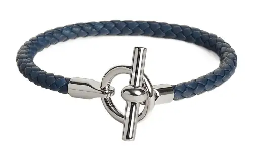 HERMES Glenan H Wristband Men's Blue