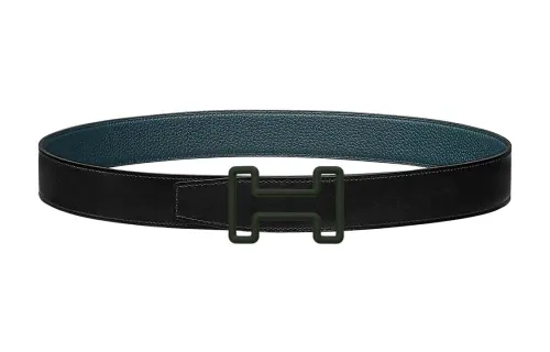HERMES Tonight Color Cow Leather Belts Men's Width 3.2cm
