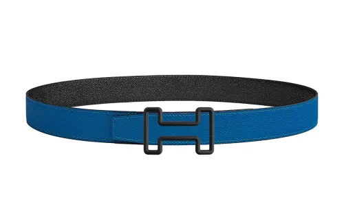 HERMES Tonight Color Cow Leather Belts Men's Width 3.2cm