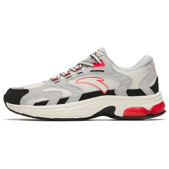 Anta Anti-Slip Wear-Resistant Low-Top Running Shoes Men's White Gray Black