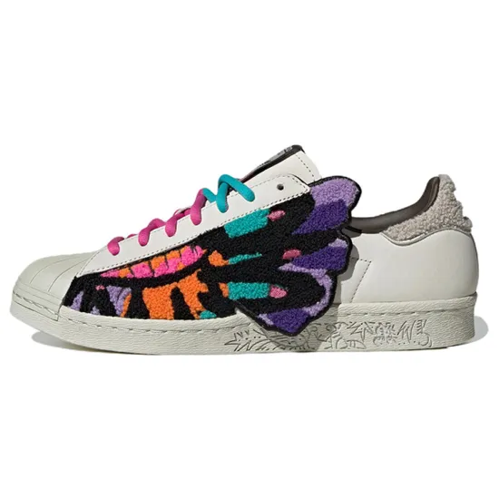 Adidas Originals Superstar Series Skateboarding Shoes Unisex Low-top White/Black/Pink