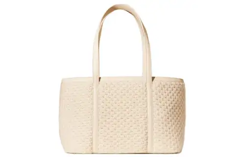 Loro Piana Cashmere Tote Handbag, Shoulder Bag Small Women's Snow White/Whisper White