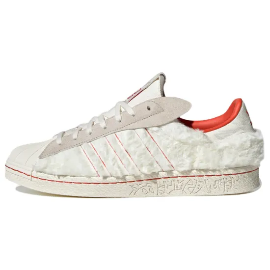 Adidas Originals Superstar Series Skateboarding Shoes Unisex Low-top White/Red