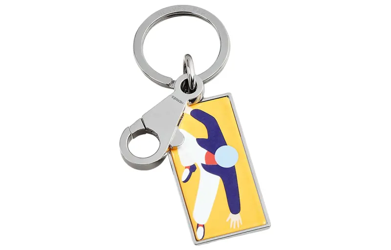 HERMES Hommage Keychain Men's Yellow