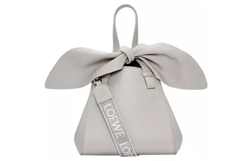 LOEWE Hammock Nugget Nappa Cow Leather Crossbody Bag, Shoulder Bag Regular Women's Gray